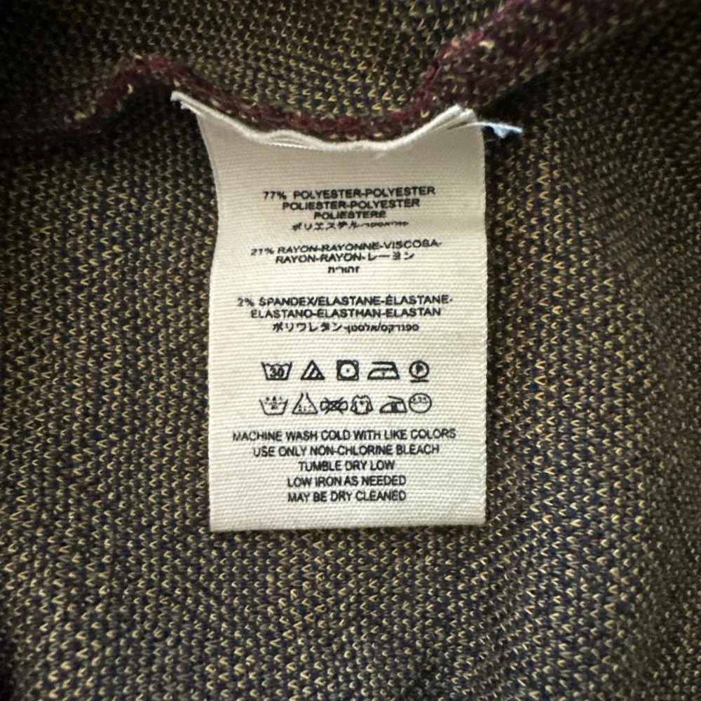 Free People Maroon & Gold When In Rome Mini Skirt - Size Medium NEW
